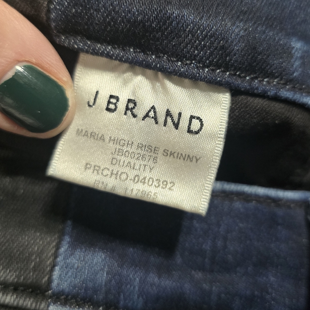 J Brand Maria High Rise Skinny Jeans in Duality, Two-Toned, Stretch, Sz 28, EUC! - Picture 11 of 13